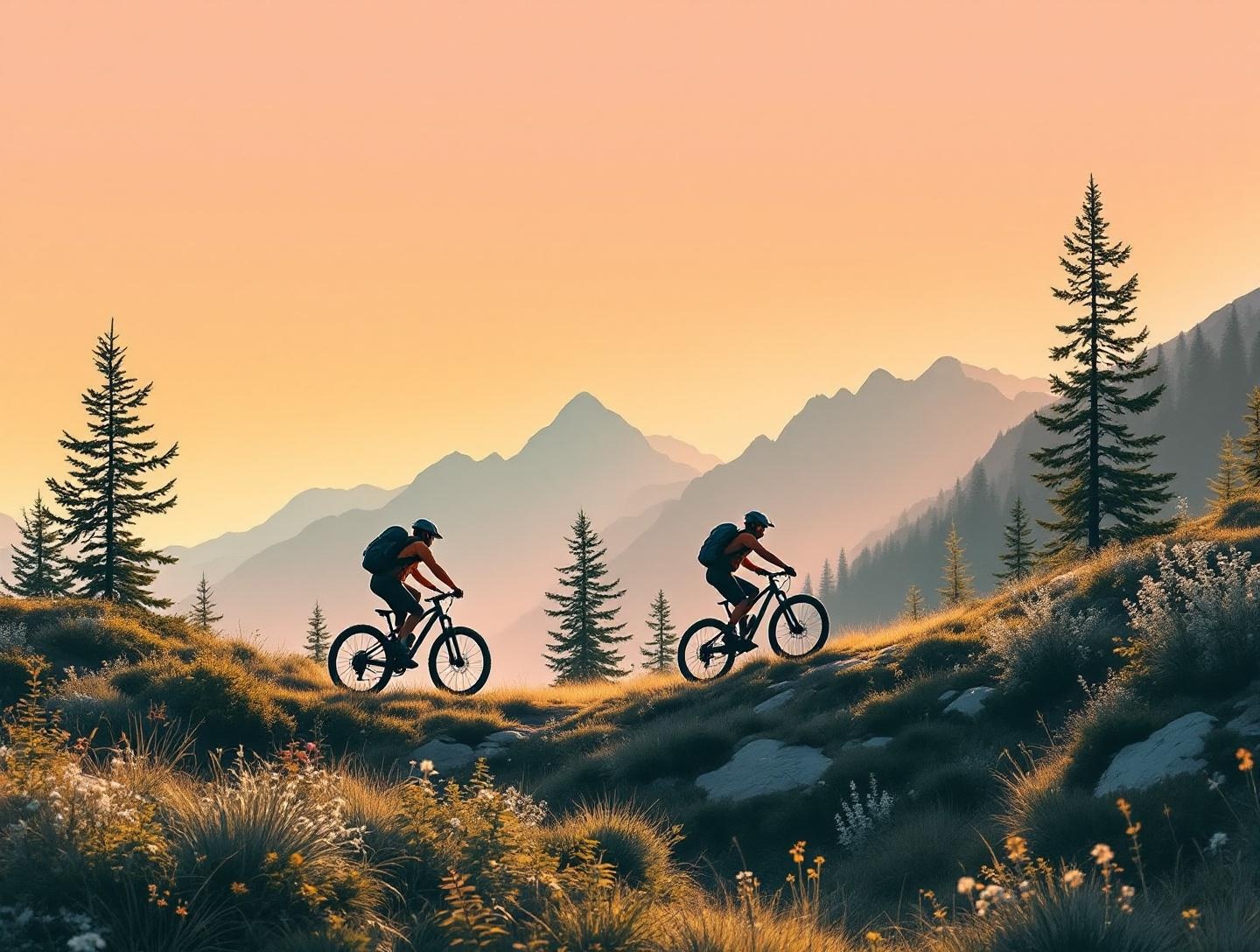 Mountainbikes in den Bergen